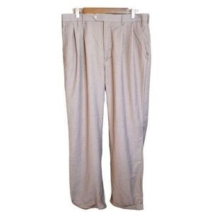 Giananco Ruffini Mens Size 36x32 Tan  Solid Tapered Chino Pants